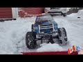 Dodge Ram 1500 HD Scx10 Wroncho. Home Made #snowplow  FINALLY got to plow some snow!!