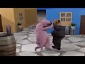 senhor barriga dançando com porquinho