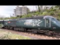 GWR HST 43097 + 43187 Pass Devonport Station Working 15.47 Plymouth to Penzance on 19/04/2024