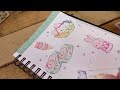 ♡ art vlog ♡ let’s doodle cute food art togther and fill up a page in my sketchbook
