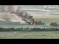 Russian FPV drone burns convoy of US made Avenger Short range SAM.