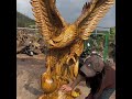 Incredible Eagle Wood Carving - Watch a Block of Wood Become Majestic Art!