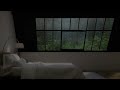 Sleep Instantly w/ Heavy Rain outside Cozy Window in Mystery forest at Night - Rain to sleep better