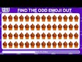 Can you Find the Odd Emoji out & Fruits and Vegetables in 15 seconds | Find The Odd Emoji