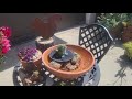 Small solar fountain birdbath 🐦