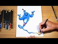 Drawing Disney's Genie (Aladdin) Time-lapse | JMZ Illustrations