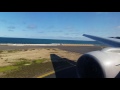 Singapore Airlines SQ291 landing at Wellington - from the inside! Seat 16K - biz class.