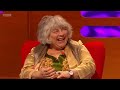 Miriam Margolyes Guffaws at Stephen Fry's Story about her own Bosom