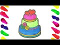How to draw cute PARROT 🦜 EATING APPLE 🍎 step by step. Easy drawing and coloring 🎨 for kids.