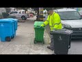 Roaring Recology San Francisco Split Body Heil Garbage Truck on Norcal Waste Toters + Bonus Footage
