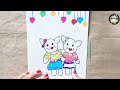 Friendship Day Card Making // Card Making For friendship day//handmade card making// drawing