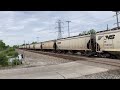 NS Grain Train w/NS HU 8140 Lehigh Valley Trailing 6/1/24