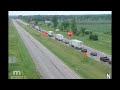 Traffic camera video shows start of I-35 standoff