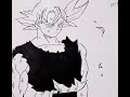 Cómo dibujar a son Goku ultra instinto al estilo manga😮🔥 - artis toc Z