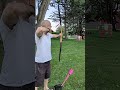 Traditional Archery Practice - modified draw to alleviate shoulder pain.