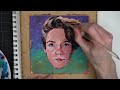 My Gouache Portrait Process (real-time painting)