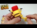 Sculpting Ash hat Pikachu Pokemon in Clay