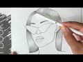 Drawing Made Easy || How to Draw a Beautiful Woman Wearing Glasses || Easy Drawing for Beginners