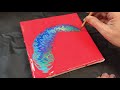 Beautiful Feather Pour, Step by step guide to the easiest feather acrylic pour technique.