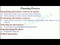 Planning, Planning Process, Planning definition, features of planning, importance, limitation, bcom