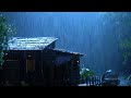 Instant Deep Sleep with Intense Rain & Thunder Claps on Rustic Tin Roof Amidst the Night