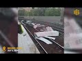3 minutes ago tragedy in Russia! Hurricane Orkhan tore through a train station in Moscow