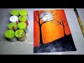 Painting beautiful scenery with poster colour | Acrylic panting