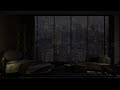 New York Apartment In Ambience with Heavy Rain And Rolling Thunder Sounds | Rain Sounds for Sleeping