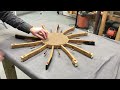 Piano Key Sunburst Mirror // Reclaimed // Woodworking // DIY