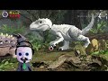 Gyrosphere racing with the indominus rex - Lego Jurassic World Part 9