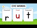 50 CVC Words Reading Practice with Phonics | Learn to Read with Phonics #cvcwords #phonics
