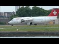 LAST EVER Swiss Avro RJ100 Flight at London City Airport - 14th August 2017