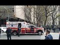 Man ON FIRE outside Trump Trial Court NYC