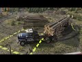 Logging on muddy roads - Pacific P512 PF - SnowRunner 4k (No Commentary)