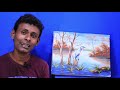 A beautiful lake painting || nature scenery painting || painting for beginners