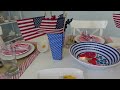 4TH OF JULY TABLE SETTING  II  Festive place settings and patriotic table decor
