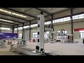 ground guide rail robot testing loading unloading before deliver to Europe client