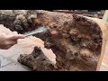The Large Table Made From 500 Years Old Tree Trunk // Amazing Woodworking Creative Skills
