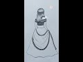 How to draw a girl with beautiful lehenga / pencil sketch of a girl #shorts