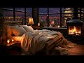 Calming Jazz Night Music for Deep Sleep ❄ Soothing Winter Piano Jazz Instrumental in Cozy Bedroom