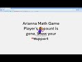 Arianna Math Game Player got hacked!