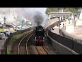 34046 Braunton & 47828 on The English Rivera Express along the Dawlish Sea Wall 04/05/24