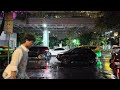 [4K UHD] Walking in the Rain | Rain Sounds & Rainy Bangkok City Ambience