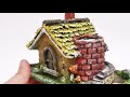 Miniature Fairy Garden House No.5 - Craft DIY Idea - Air Dry Clay Tutorial