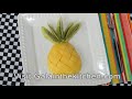 The easiest way to peel a mango. Cute serving mango and kiwi in the shape of pineapple.