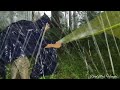SOLO CAMPING HEAVY RAIN - STRUGGLE TO SET UP A TENT IN REAL SUPER HEAVY RAIN - BEHIND THE SCENE