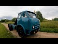 Old Restored Soviet Truck START & DRIVE - MAZ 504A (1972)