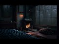 Cozy Rainy Night with Indoor Rain Sounds & Crackling Fireplace for Sleeping & Relaxation