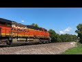 BNSF 9150 SD70ACe Leads Empty Coal Train in Bono, AR
