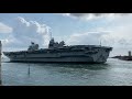 HMS Prince of Wales sails from Portsmouth